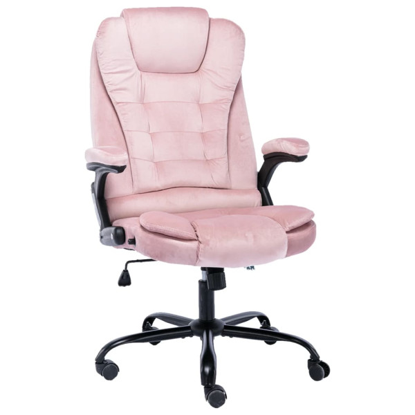 Cadeira de escritório de veludo rosa D