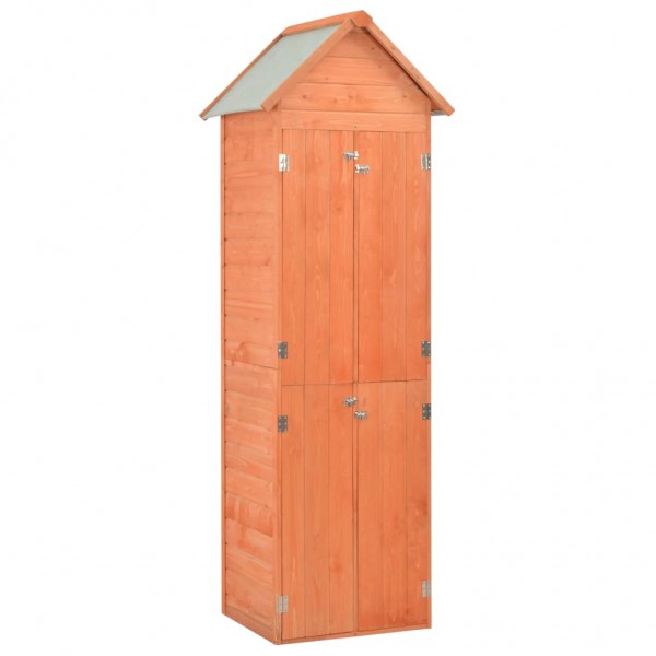 Caseta de almacenamiento de jardín de madera 71x60x213 cm D