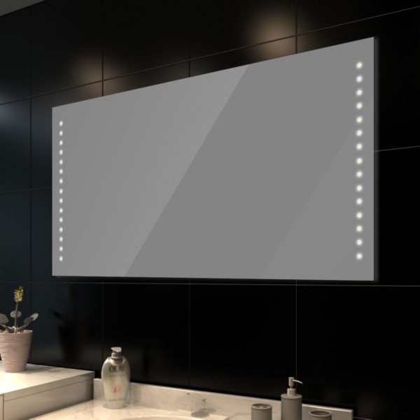 Espejo de pared con luces LED 100x60 cm D