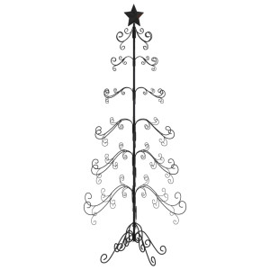 Árbol de Navidad para decoración metal negro 215 cm D