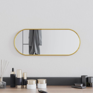 Espejo de pared ovalado dorado 50x20 cm D