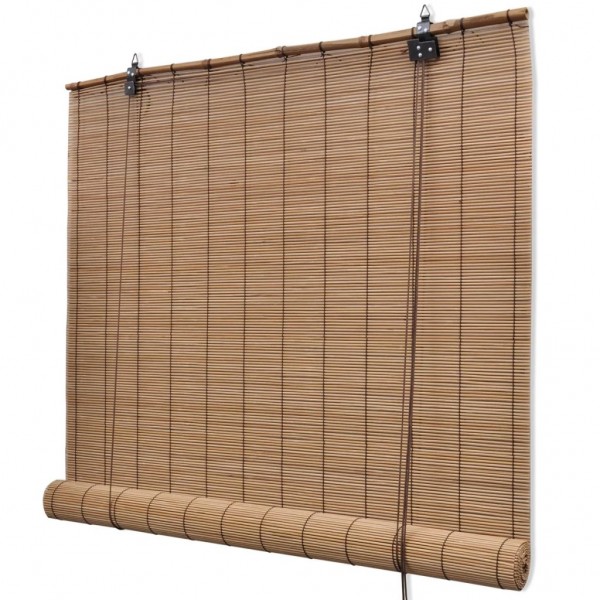 Sombras roláveis de bambu marrom 80x160 cm D