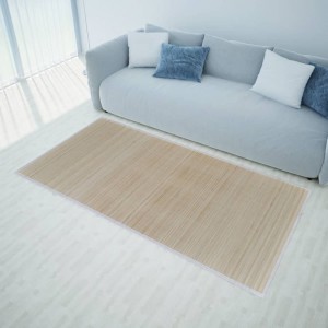 Tapete rectangular de bambu natural 120 x 180 cm D