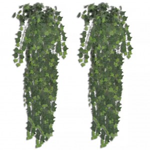 Plantas artificiais de hiedra 2 unidades 90 cm D