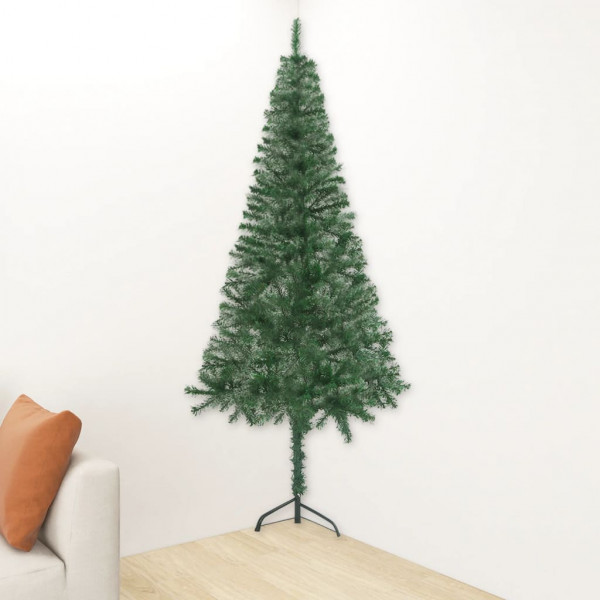 Árbol de Navidad artificial para esquina verde 120 cm PVC D