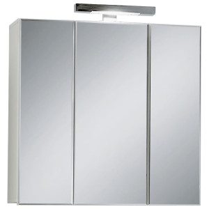 FMD Armario de baño con espejo blanco 70x19x67.6 cm D