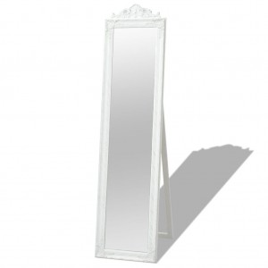 Espelho de pé estilo barroco branco 160x40 cm D
