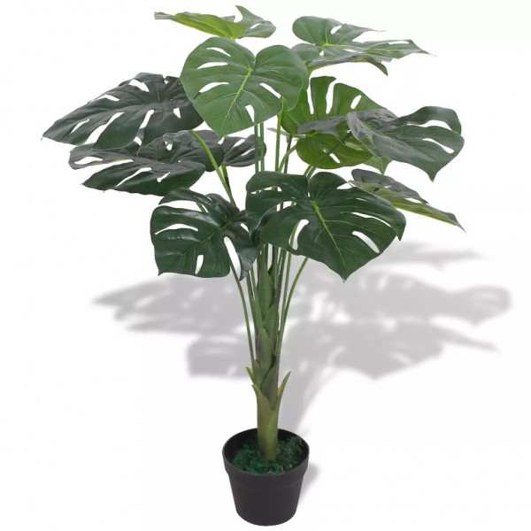 Planta de monstera artificial con maceta verde 70 cm D