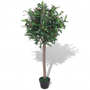 Árbol de laurel artificial con macetero verde 120 cm D