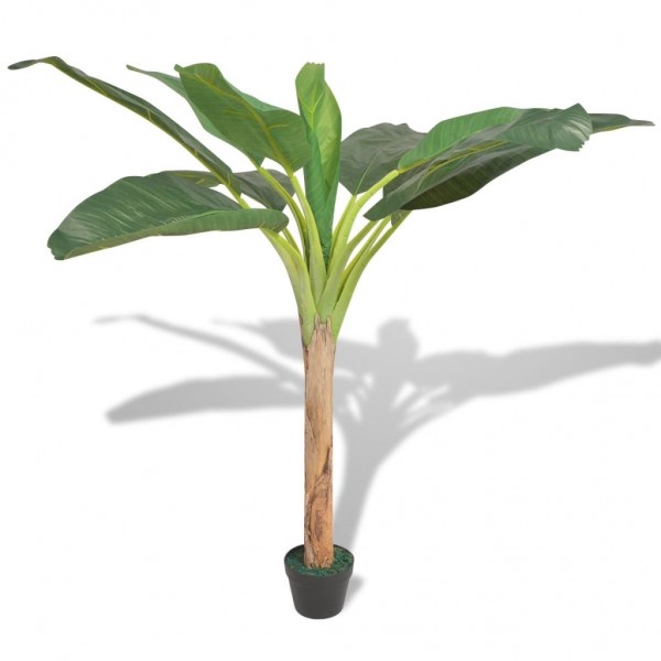 Árbol bananero artificial con macetero 150 cm verde D