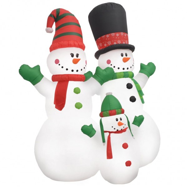 Família de bonecos de neve infláveis de Natal LED IP44 240 cm D