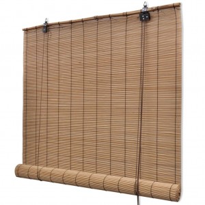 Tela rolável de bambu marrom 150x160 cm D