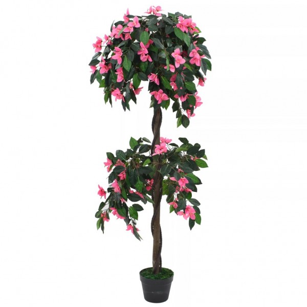 Planta artificial azaleia com pote de 155 cm verde e rosa D