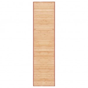 Alfombra de bambú marrón 80x300 cm H