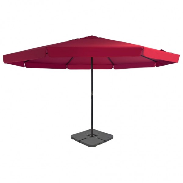 Guarda-chuva de jardim com base vermelha portátil D