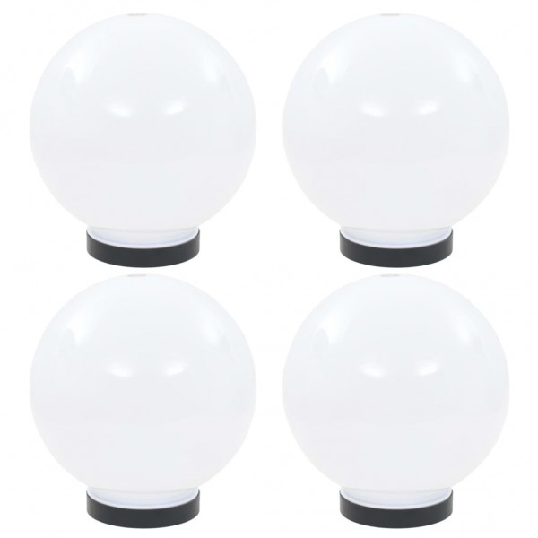 Lâmpadas de esfera LED 4 unidades esféricas PMMA 20 cm D