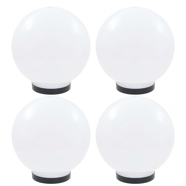 Lámparas de bola LED 4 unidades esféricas PMMA 25 cm D