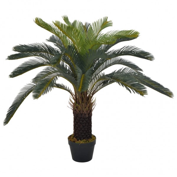Planta artificial palmera cica con macetero 90 cm verde D
