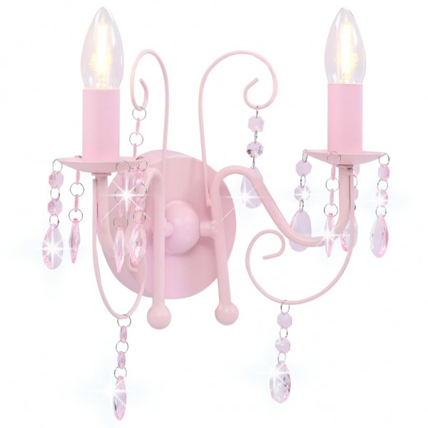 Lâmpada de parede de rosas com 2 lâmpadas E14 D