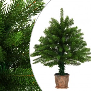 Árvore de Natal artificial realista com folhas verdes 65 cm D