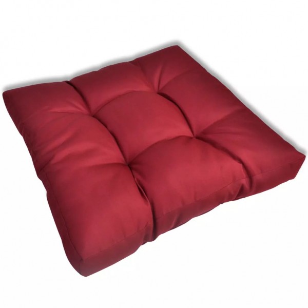 Cojín para muebles de palets tela rojo tinto 60x60x12 cm D