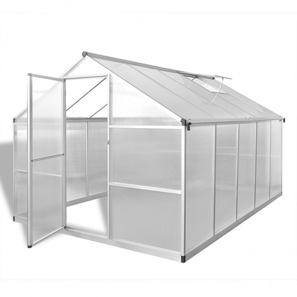 Invernadero de aluminio reforzado con estructura base 7.55 m² D