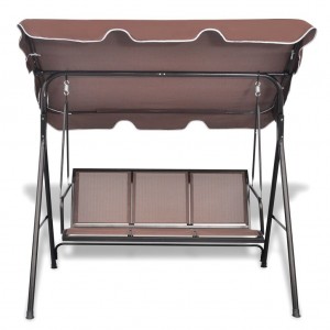 Baloiço de jardim com toldo cor café H