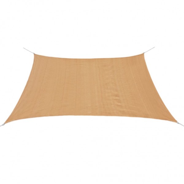 Telhado de vela quadrado de 3,6x3,6 m HDPE beige D