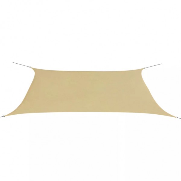 Toldo de vela rectangular tela oxford beige 4x6 m D