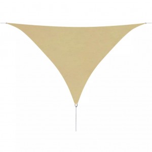 Toldo de vela triangular tela Oxford beige 3.6x3.6x3.6 m D