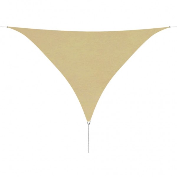 Telhado de vela triangular de tecido oxford beige 5x5x5 m D