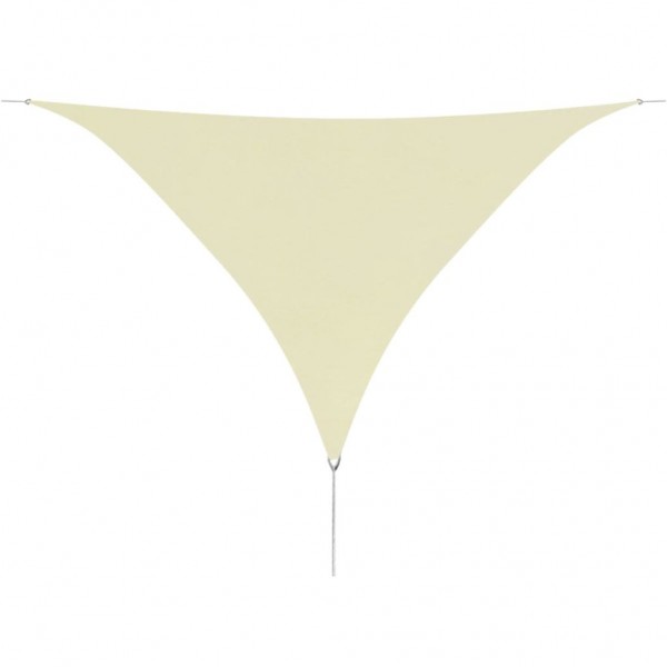 Toldo de vela triangular tela Oxford color crema 3.6x3.6x3.6 m D