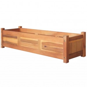 Arriate de madera de acacia 100x30x25 cm D