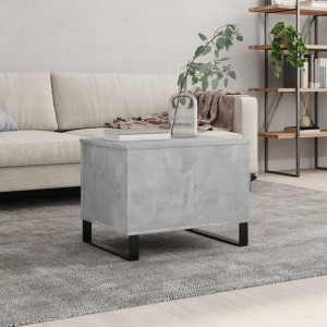 Mesa de centro madera contrachapada gris hormigón 60x44.5x45 cm D