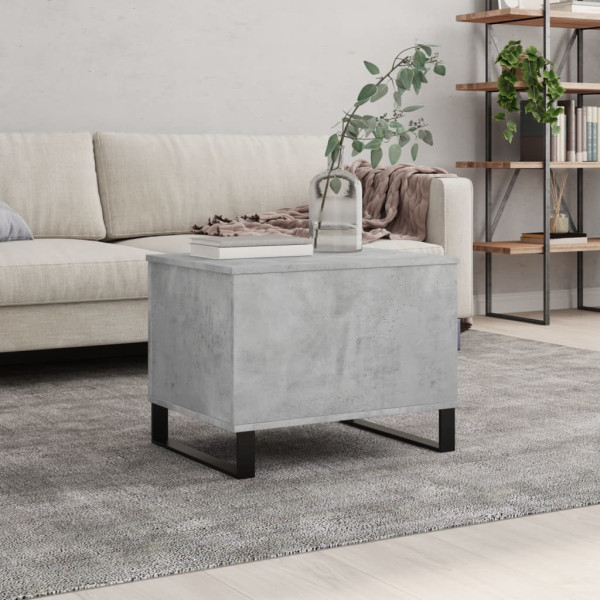 Mesa de centro madera contrachapada gris hormigón 60x44.5x45 cm D