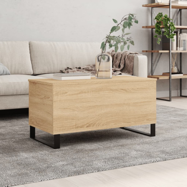 Mesa de centro madera contrachapada roble Sonoma 90x44.5x45 cm D