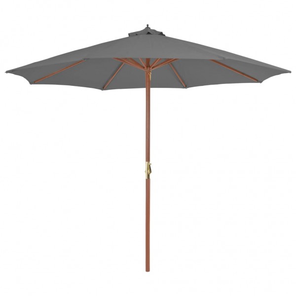 Um guarda-chuva de jardim com um pau de madeira de 300 cm D