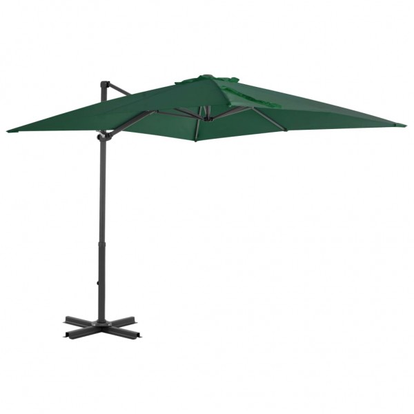 Guarda-chuva com poste de alumínio verde 250x250 cm D