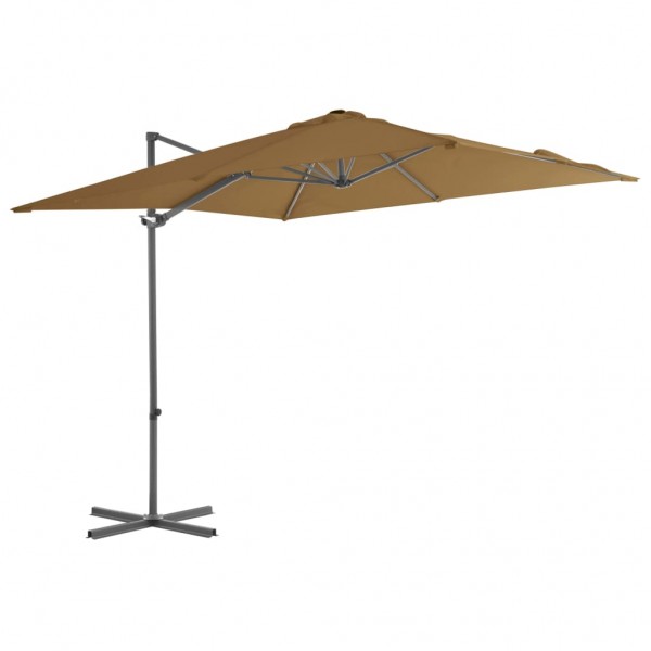 Guarda-chuva com poste de aço cinzento 250x250 cm D