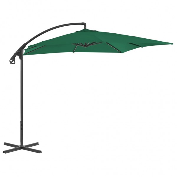 Guarda-chuva com poste de aço verde 250x250 cm D