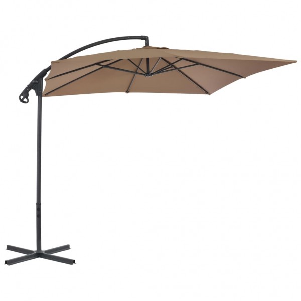 Um guarda-chuva de aço 250x250 cm cinza mole D
