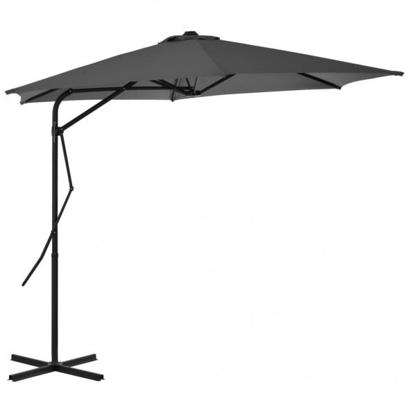 Um guarda-chuva de jardim com um pau de aço de 300 cm D
