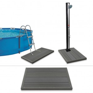 Panel de suelo para ducha solar escalera piscina WPC D