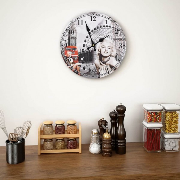 Reloj de pared vintage Marilyn Monroe 30 cm M 2