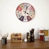Reloj de pared vintage colorido 30 cm 4