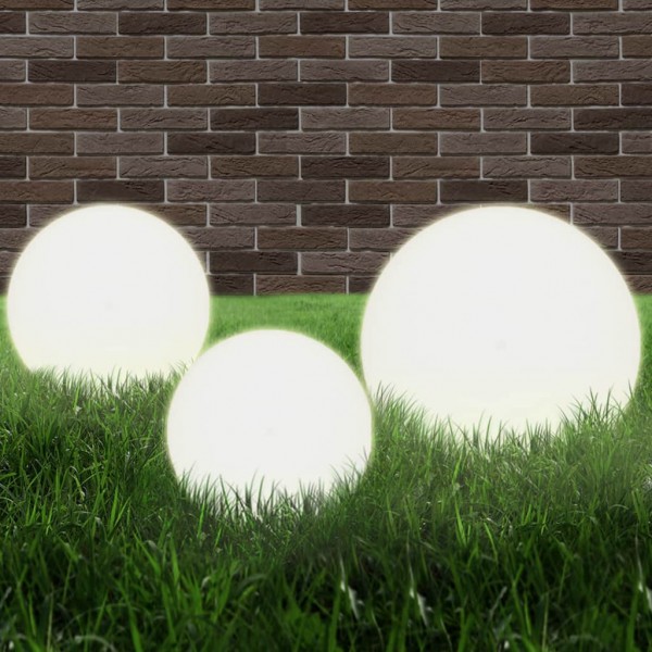 Conjunto de lâmpadas de bola LED 3 pz esféricas 20/30/40 cm PMMA D