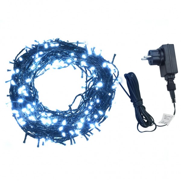 Faixa de luzes 600 LEDs interior exterior IP44 60m branco frio D