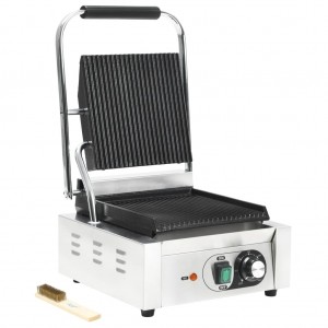 Grill parrilla estriada de acero inoxidable 1800 W 31x30.5x20cm H