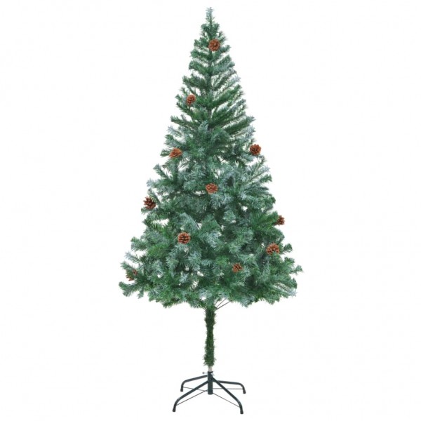 Árbol de Navidad glaseado con piñas 180 cm D