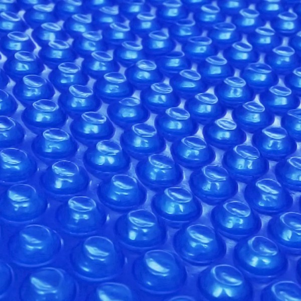 Cubierta solar de piscina de PE redonda y flotante 250 cm azul D